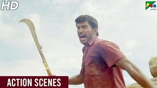 Vishal  Nassar Fight Scene  Marte Hai Shaan Se  Hindi Dubbed Movie  Vishal Prabhu Muktha [upl. by Eninaj16]