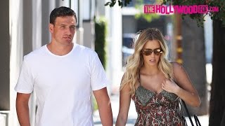 Ryan Lochte amp Kayla Rae Reid Enjoy A Romantic Mexican Lunch While Pregnant At Gracias Madre 32417 [upl. by Bega667]