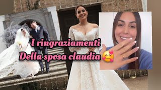 la sposa claudia e la sua emozione🥰 RINGRAZIA🥰👰🏼‍♀️ MATRIMONIO CLAUDIA E LORENZO👰🏼‍♀️ [upl. by Ydnor]