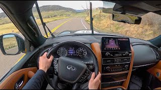 2022 Infiniti QX80 Sensory AWD  POV Test Drive Binaural Audio [upl. by Leryt]