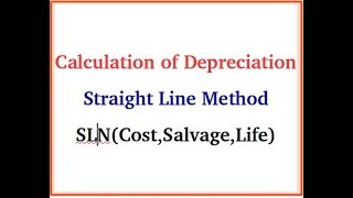 Calculation of Depreciation using SLN function in LibreOffice Calc [upl. by Nahtanhoj]