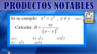 Productos notables Ejercicios resueltos  Reto  Pre U  4 [upl. by Gillan260]