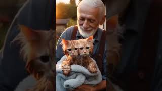 Old Man Saves Conjoined Kittens [upl. by Annua]