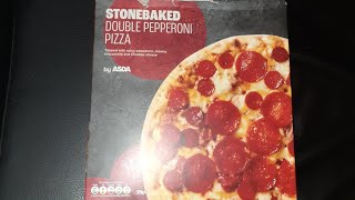 FOOD REVIEW ASDA STONEBAKED DOUBLE PEPPERONI PIZZA £165p KENNYTHE RAT helped himself SIOBHANs LIFE [upl. by Nwahc]