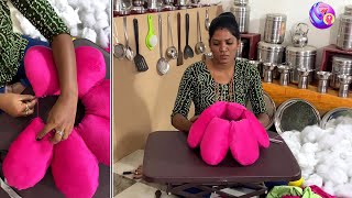 flower shape cushion making  how to make at home [upl. by Primaveras687]