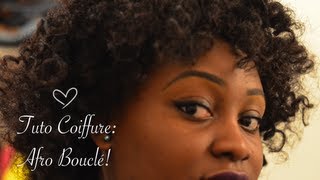 Tuto coiffure Afro Bouclé sans chaleur  Farida B amp Shea moisture [upl. by Morocco19]