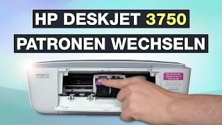 HP DeskJet 3750 Patronen wechseln So einfach tauscht du die Druckerpatrone  Testventure [upl. by Tirrej686]