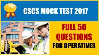 2016 CSCS Mock Test with 50 QUESTIONS FOR OPERATIVES [upl. by Llemar77]