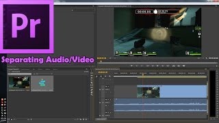 Adobe Premiere Pro CC How to Separate Audio from Video [upl. by Eelyrag]