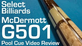 McDermott G501 Pool Cue Video Review by Select Billiards [upl. by Nim]