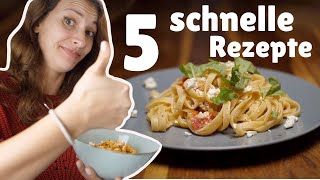 5 schnelle Rezepte in unter 10 Minuten  vegetarisch und abwechslungsreich [upl. by Boys]