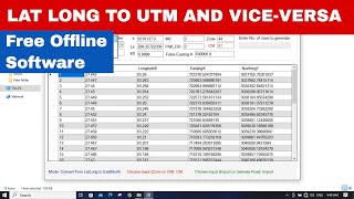 GIS Convert Latitude Longitude To UTM and ViceVersa  To KML  free Opensource Software [upl. by Ahsinrad]