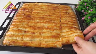 Nasıl Yapıldığına İNANAMAYACAKSINIZ❗EVDE UN SU TUZ Varsa HERKES Yapabilir🤚Kolay ve Lezzetli Börek😋 [upl. by Dempstor]