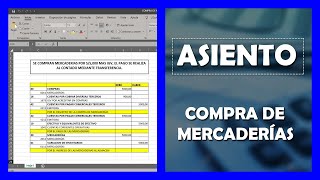 Asiento Contable  Compra de Mercaderías  Perú  Nuevo PCGE [upl. by Hervey]