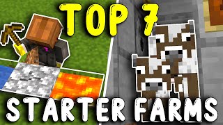 BEST STARTER FARMS For Minecraft Bedrock 121 [upl. by Humpage]