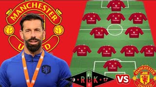 VAN NISTELROOY DEBUTROSENBORG VS MAN UNITED Potential 4231 Line Up Friendly Match Season 202425 [upl. by Deraj]