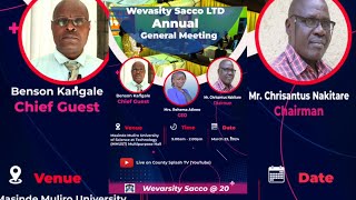 WEVARSITY SACCO 20TH ANNUAL GENERAL MEETING [upl. by Aliek]