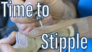 Stippling a Traditional Recurve Riser [upl. by Martguerita]