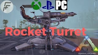 ARK Survival Evolved How to Spawn the Rocket Turret [upl. by Lihp]