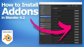 How to install addon in Blender 42 [upl. by Nirtiac185]