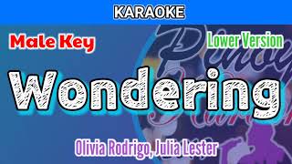 Wondering by Olivia Rodrigo Karaoke  Male Key  Lower Version [upl. by Nicholl397]