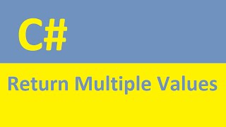 Return Multiple Values from a C Method [upl. by Ayatan]