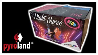 Pyroland Night Nurse Neon  Volksfeuerwerk Batterie Neuheit 2023  Bunte Medizin aus dem Fächer [upl. by Ellertnom]