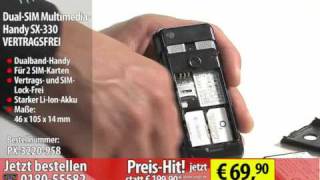 simvalley MOBILE DualSIM MultimediaHandy SX330 VERTRAGSFREI [upl. by Eniwtna]