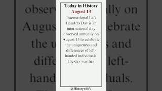 International Left Handers Day  August 13 [upl. by Ahso56]