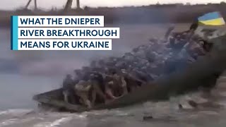 Analysing what Ukraines Dnieper breakthrough could mean for war [upl. by Annaer]