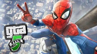 TESTANDO a ROUPA do HOMEM ARANHA no GTA 5  Super Poderes [upl. by Itsym]