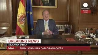 Spain King Juan Carlos abdication speech recorded live feed [upl. by Ardolino163]