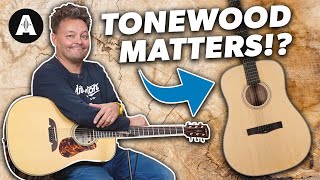 Acoustic Guitars Wood or Laminate  Sound Comparison [upl. by Zendah]