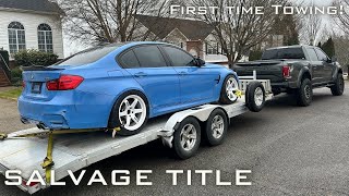 Salvage Title Inspection for the Single Turbo F80 M3 amp Towing With My Ford Raptor [upl. by Gunthar173]