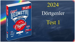 Dörtgenler Test 1  Orijinal geometri soru bankası çözümleri [upl. by Eiramlirpa]