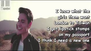 Talk Dirty Lyrics  Sam Tsui  Talk Dirty Lyrics [upl. by Husein]