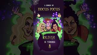 Hocus Pocus Birthday Video Invitation hocuspocus halloweeninvitation halloweentheme [upl. by Howlond]