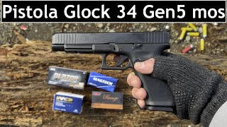 Disparando la pistola Glock 34 Gen5 MOS video en español [upl. by Azil372]