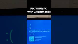 FIX YOUR PC WITH 2 COMMANDS computer fix tutorial pc [upl. by Ainafets511]