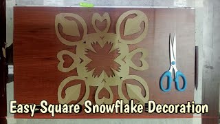 💥Template563💥Colourful Rangoli Paper Cuttings 😍Square Snowflake paper craft 😍 Art 💥Easymaking💥 [upl. by Isolda]