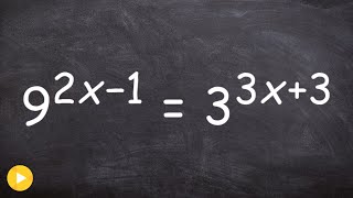 How to solve an exponential equation with two different bases [upl. by Gnok135]