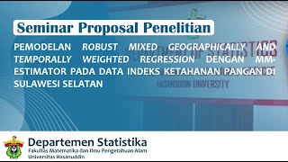 PEMODELAN ROBUST MIXED GEOGRAPHICALLY AND TEMPORALLY WEIGHTED REGRESSION DENGAN MMESTIMATOR [upl. by Olimac287]