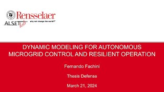 Dyanmic Modeling for Autonomous Microgrid Control and Resilient Operation [upl. by Nalyak]