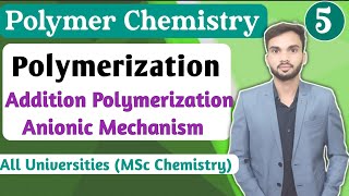 Anionic polymerization mechanism I Addition polymerization I Mechanism I MSc 3rd year [upl. by Roana]