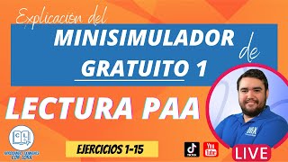 Explicación de Minisimulador de Lectura Ejercicios 115  PAA  UDG TEC ANAHUAC UTJ UTP UNAH [upl. by Corene]