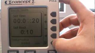 How to set up a Tabata on a Concept2 PM3 or PM4 [upl. by Barayon]