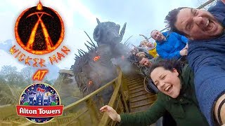 Riding WICKER MAN and more at Alton Towers [upl. by Teik372]