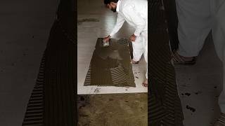 Tile installing diy tileinstallation renovation tileworks homedecor tile tiled floortiles [upl. by Scheld]