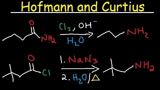 Hofmann Rearrangement and Curtius Reaction Mechanism  Primary Amides amp Acid Chlorides to Amines [upl. by Carrnan]