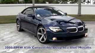 2008 BMW 650i Convertible Deep Sea Blue Metallic A2639 [upl. by Crescentia]